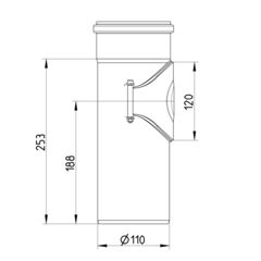 Line Drawing - Straight pipe-access